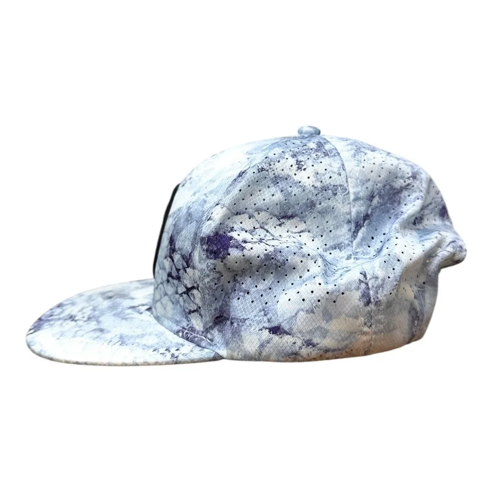 Scales Gear Snapback Hat Mens OSFA Blue Marble Scale Print Performance Hook Logo